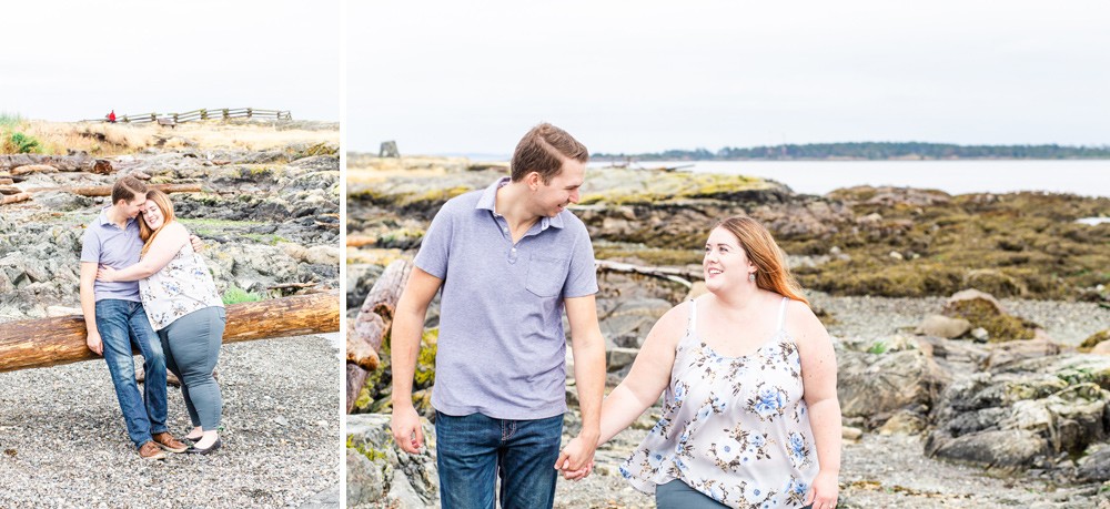 Vancouver island engagement photography at cattle point in victoria
